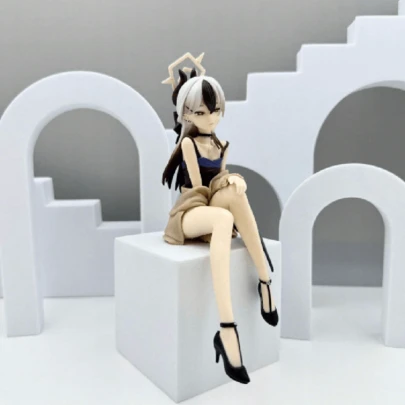 成人动漫角色收藏PVC手办，日式坐姿雕像，游戏周边，雕塑摆件，适合收藏和装饰 - 18岁以上，高级坐姿恶魔枫手办，卡通动漫电脑机箱/汽车装饰，第二代摆件礼品