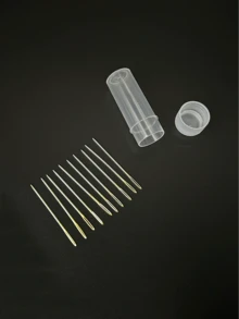 Gold Tail Hand Sewing Needles, Transparent Storage Tube For Storage, 10/20/30pcs Optional, Clothing Repair Embroidery Fabric Craft, Home DIY Holiday Handmade, Hand Sewing Accessories Tools - Cross-stitch 3-strand Gold Tail Needle - View 5