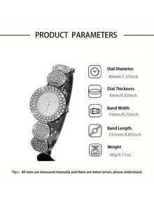 6pcs/Set Elegant & Fashionable Women's Quartz Watches, Casual Style Watch Set - Silver - View 5