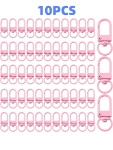 10/30/50/100个可旋转龙虾扣，用于制作钥匙扣、彩色挂绳钥匙扣、挂钩，适用于工艺金属钥匙扣夹、小型钥匙扣扣、珠宝制作配件、连接器和手工艺品。 - 彩色 - 查看 20