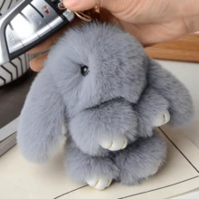1pc Cute Rabbit Plush Keychain, Handmade Soft Rabbit Plush Pendant, 5.9 Inch, Suitable For Backpacks, Keys, Wallets, Home Decor, Great Gift For Women/Girls - Multicolor - View 9