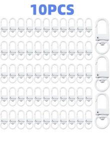 10/30/50/100个可旋转龙虾扣，用于制作钥匙扣、彩色挂绳钥匙扣、挂钩，适用于工艺金属钥匙扣夹、小型钥匙扣扣、珠宝制作配件、连接器和手工艺品。 - 彩色 - 查看 21