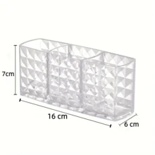 Diamond Brush Holder Acrylic Makeup Organizer - Clear - View 7
