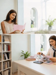 256张容量3英寸PU皮相册，适用于迷你相机 - 多色 - 查看 2