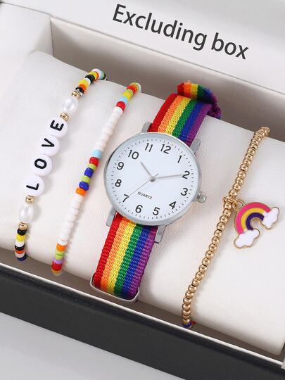 Bộ 4 đồng hồ nữ thạch anh thanh lịch và thời trang, kiểu dáng thường ngày.