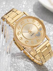 5pcs/Set Elegant & Fashionable Women's Quartz Watches, Casual Style Watch Set - one-size - View 4