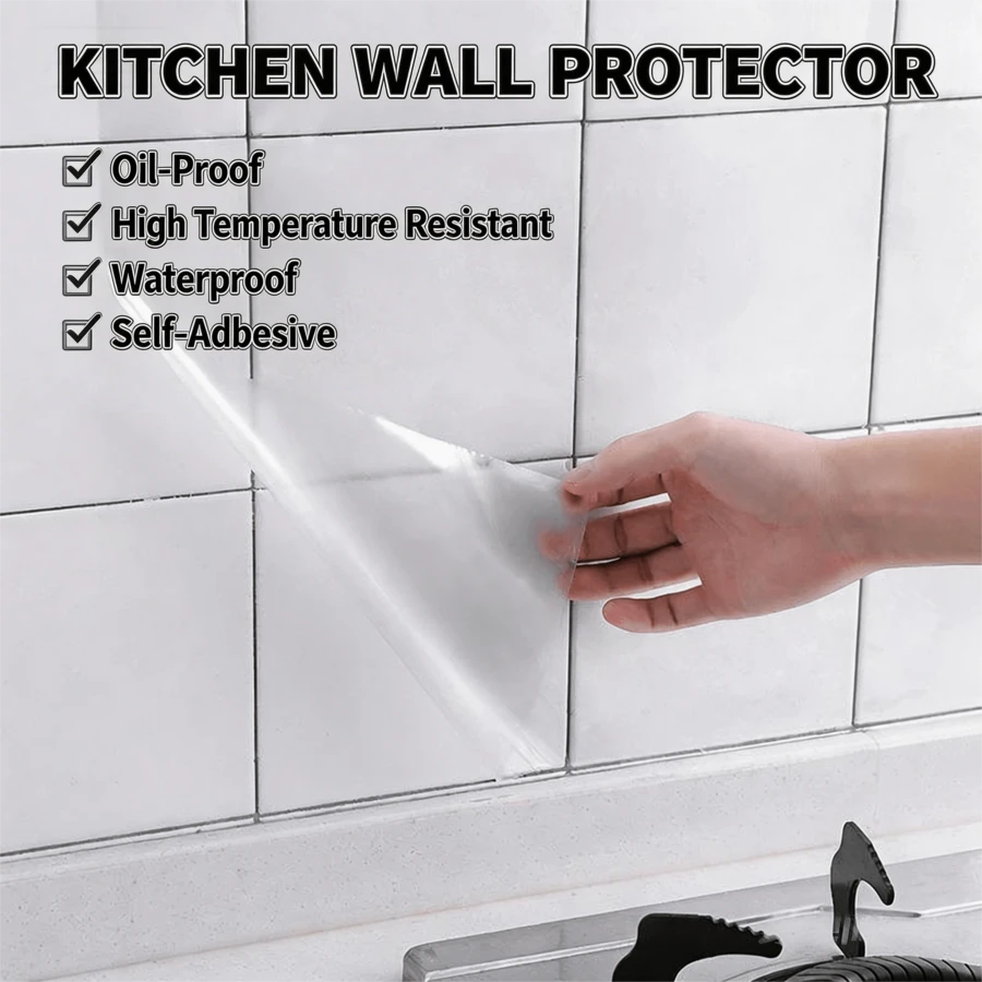 30cm X 300cm Self-Adhesive Transparent Film, Desktop Book Protective Film, Heat-Resistant Kitchen Transparent Film, High Gloss Book Cover Film