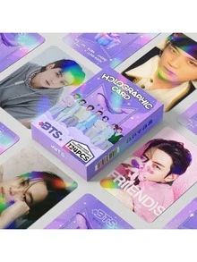 92 piezas Juego de tarjetas coleccionables de fotos de JIMIN V J-HOPE RM JIN Kpop - Kit de álbum de fotos hecho a mano, regalo de cumpleaños de K-Pop, tarjetas de intercambio con caja de exhibición, juego de marcadores, tarjetas de coleccionista, pequeño regalo del Día de San Valentín, tarjetas de fansite de grupo popular - Multicolor - Ver 13