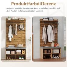 175cm High Wooden Storage Unit With Shoe Stool, Adjustable Shelf, Clothes Rail And Padding – 84 X 32 Cm – Functional Furniture - View 9