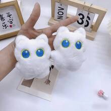 1件可愛黑色貓咪毛絨娃娃，超級可愛小貓毛絨娃娃，超級可愛小貓毛絨動物。可用作幼兒園禮物、師生獎勵、青少年錢包配件，也是送給女性的最佳生日禮物，送給女性的最佳禮物 - 彩色 - 查看 5