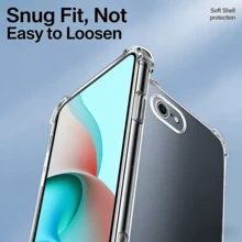 1 pieza Funda de teléfono 3D tipo gelatina, a prueba de golpes, compatible con iPhone 17e, 17 Pro Max, 17 Pro, 17, 16 Pro Max, 16 Pro, 15 Pro Max, 15 Pro, 15, 16. Funda de teléfono de unicolor, funda de teléfono minimalista, funda de teléfono con protección contra caídas de grado militar, funda de teléfono transparente, saludable y sin formaldehído, amigable con la piel y resistente a los arañazos, inodoro. - transparente - Ver 7