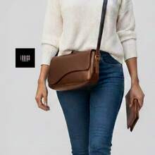 Bolsa Feminina De Ombro Versátil Para Trabalho e Passeio Confecção Premium - Caramelo - Visão 2