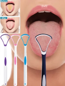 1pc/4pcs Boost Your Oral Hygiene With This Tongue Scraper! Designed To Effectively Remove Bacteria, Food Debris, And Tongue Coating, It Helps Fight Bad Breath And Promotes A Cleaner Mouth. The Ergonomic Handle Ensures Easy Grip And Control, While The Curved Head Fits The Tongue's Shape Perfectly. - Multicolor - View 12