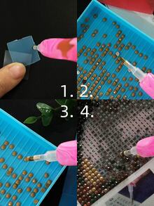 DIY 5D钻石画粘土，2x2厘米钻石画配件胶水，钻石刺绣粘土工具，石膏钻石蜡 - 套裝 - 查看 5
