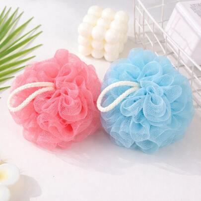 Kit 2 Esponja Bucha de Nylon Para Banho com Cordinha