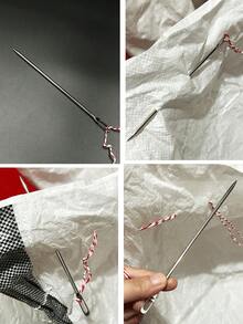 1 dụng cụ xỏ chỉ dây rút gia dụng, dụng cụ xỏ chỉ dây chun, phụ kiện may vá xỏ chỉ kim dây rút - Kim dài - Xem 9