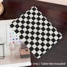1pc Classic Black & White Checkered Tablet Case With Pencil Holder & Foldable Stand,Tablet Case With Pen Holder Compatible With 10.9/10.2/ Air 5th Gen/Pro11/10th/9.7/Air 2/ (7th Gen)/ (8th Gen)/ Air 4/5/ Pro 11/ 10th Generation 10.9-Inch 2022 Smart Case/ Air 13(M3 2025)/ Air 11(M3 2025)/ Air 11(M3 2025)/ 11(A16 2025), Auto Sleep/Wake Function,Compatible With Galaxy Tab S10+/S9/A9,Compatible With Xiaomi5/5PR/6/6PRO/7/7PRO - Multicolor - View 3