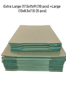 20 个棕色瓦楞纸盒，尺寸分别为 13x8.5x7.5 厘米和 17.5x11x9 厘米，适用于运输邮寄、小型企业包装、情人节礼品盒及日常配送。 - 棕色 - 查看 11