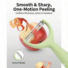 Stainless Steel Vegetable Peeler, Y Shape Sharp Blade For Julienne & Peel, Ergonomic Non-Slip Handle For Potato Carrot, Easy Grip Kitchen Tool (Light Green) - 淺綠色 - 查看 8
