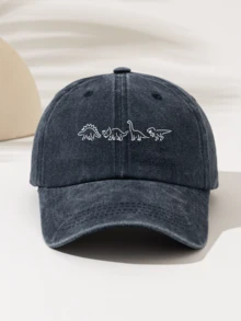 Casquette de baseball unisexe - Imprimé "Quatre lignes de dinosaure", sangle réglable, chapeau léger pour l'extérieur en 4 saisons pour la randonnée, le camping, le port quotidien - Cadeau parfait - Conception facile à laver, couvre-chef décontracté, motif amusant, accessoire de tête confortable, été, plage - Casquette de baseball lavée - Voir 13