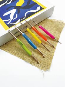 5pcs TPR Soft Crochet Hooks Set, Non-Slip Crochet Needles, Household Handmade DIY Yarn Knitting Tools - Double-ended Crochet Hook - View 4