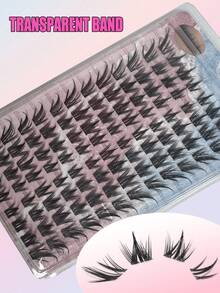 104 piezas de pestañas postizas de estilo natural, adecuadas para principiantes, serie de ojos de perro + serie de dibujos animados lindos y esponjosos de chica perezosa con C-Curl segmentado (empaque aleatorio), pestañas postizas individuales, pestañas postizas, pestañas falsas - C - Ver 3