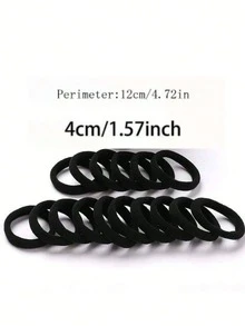 20pcs/200pcs Large 5.3cm Simple Versatile Hair Ties, All-Match Hair Scrunchies Accessories, For Women, Hair Tools, Beauty Accessories, Curly For Women, Fall, Travel, Hair Tools, Accessories Women, Hair Stuff, Fall, For Women, Travel, Women, Hair Accessory, Hair Tools, Beauty Accessories - Multicolor - View 2