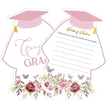 2026 Graduation Greeting Card, Double-Sided High School/University Graduation Party Supplies, Blessing Card 4"X6" (Graduation Gown)