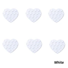 Paquete de 6 ventosas de silicona con forma de corazón multifuncionales de doble cara, accesorio para grabación de video y selfie de teléfonos móviles, fuerte adherencia, ventosas de teléfono móvil multifuncionales, regalo de boda y fiesta de cumpleaños - Multicolor - Ver 11