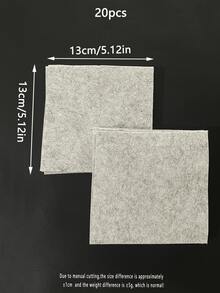 20pcs 13cm*13cm Grey Felt Fabric, Suitable For Embroidery, Punch Embroidery Base, Small Hanging Decorations, Handmade Crafts - Felt Cloth (grey) - View 8