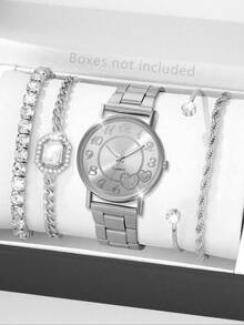 5pcs/Set Elegant & Fashionable Women's Quartz Watches, Casual Style Watch Set - one-size - View 8