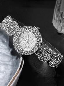 6pcs/Set Elegant & Fashionable Women's Quartz Watches, Casual Style Watch Set - Silver - View 3