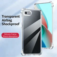 1 pieza Funda de teléfono 3D tipo gelatina, a prueba de golpes, compatible con iPhone 17e, 17 Pro Max, 17 Pro, 17, 16 Pro Max, 16 Pro, 15 Pro Max, 15 Pro, 15, 16. Funda de teléfono de unicolor, funda de teléfono minimalista, funda de teléfono con protección contra caídas de grado militar, funda de teléfono transparente, saludable y sin formaldehído, amigable con la piel y resistente a los arañazos, inodoro. - transparente - Ver 4