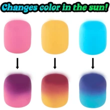 1/8个感官玩具，内含柔软面团填充物，可挤压，可解压，阳光下会变色 - 颜色随机 - 彩色 - 查看 2