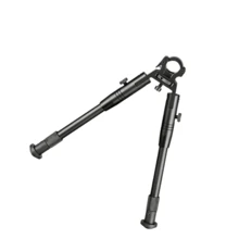 1 chiếc giá đỡ chiến thuật bằng kim loại tròn 6 inch có thể điều chỉnh và kéo dài, dùng cho săn bắn ngoài trời. - màu đen - Xem 1