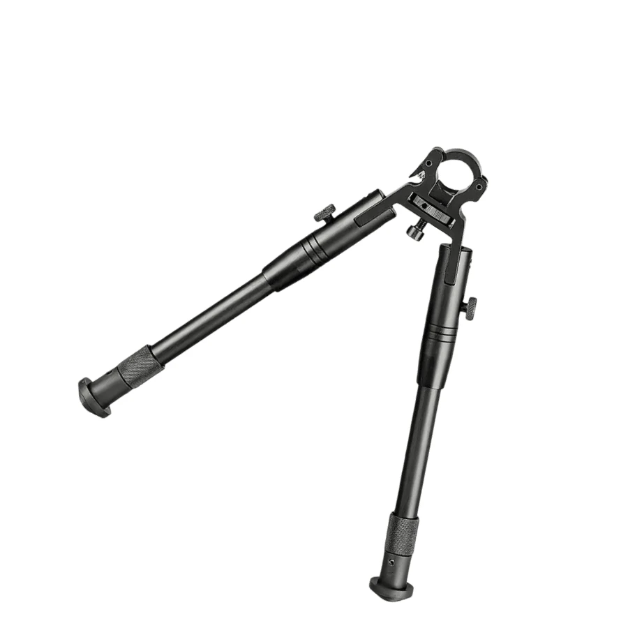 1 chiếc giá đỡ chiến thuật bằng kim loại tròn 6 inch có thể điều chỉnh và kéo dài, dùng cho săn bắn ngoài trời. - màu đen - Xem 1