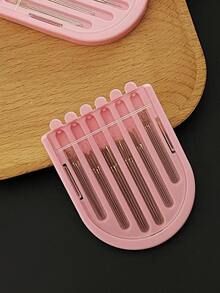 20pcs Gold Tail Hand Sewing Needles With Pink Storage Box, Large Eye Easy Threading Design, Suitable For DIY Crafts And Creative Sewing Projects, Also For Home Sewing And Clothing Repair - Pink Boxed Hand Sewing Needles - View 7