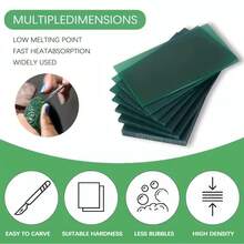 KLONKEE Jewelry Casting Carving Wax Sheets, Carving Crafting Accessories, Jewelry Engraving Design Wax Sheets, Casting Jewelry Forming Wax Sheets, Jewelry Making Wax Forming Materials, For DIY Crafts Ring Making - Dark Green - View 5