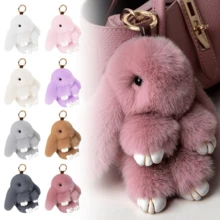1pc Cute Rabbit Plush Keychain, Handmade Soft Rabbit Plush Pendant, 5.9 Inch, Suitable For Backpacks, Keys, Wallets, Home Decor, Great Gift For Women/Girls - Multicolor - View 2