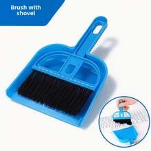 一套桌面扫帚和簸箕组合，客厅桌面清洁套装，耐用塑料清洁工具，适用于家庭、学生、宠物（1把扫帚+1个簸箕） - A - 查看 6