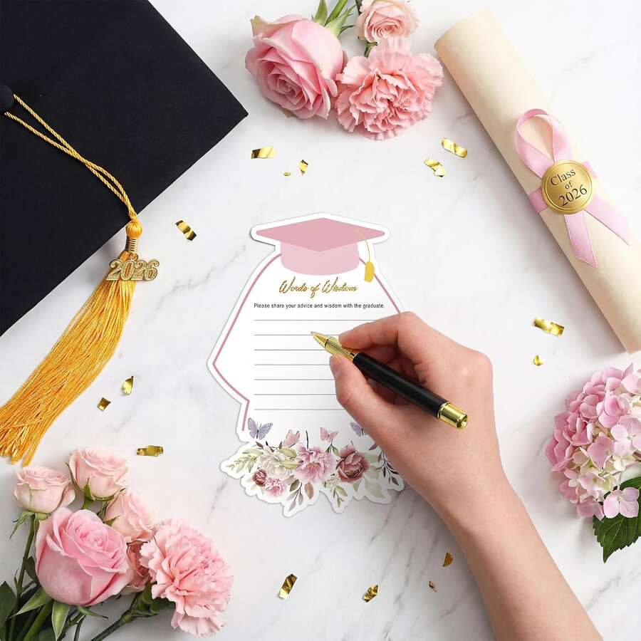 2026 Graduation Greeting Card, 4"X6" Double-Sided Graduation Party Supplies, High School/College Graduation Wishes (Graduation Gown) - A - View 1