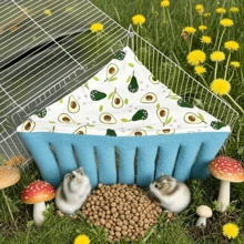 Small Pet Hideaway House, Hanging Corner Hideout For Small Animals, Cozy Corner Pet Hammock Tent, Washable Play And Rest Habitat, Suitable For Hamsters, Ferrets, Squirrels, Sugar Gliders, Rabbits, Hedgehogs (Exclusive Design) - Multicolor - View 48
