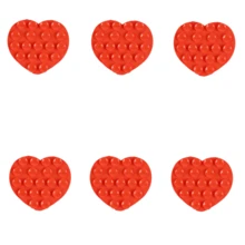Paquete de 6 ventosas de silicona con forma de corazón multifuncionales de doble cara, accesorio para grabación de video y selfie de teléfonos móviles, fuerte adherencia, ventosas de teléfono móvil multifuncionales, regalo de boda y fiesta de cumpleaños - Multicolor - Ver 15