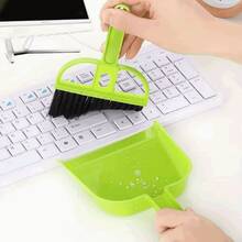 一套桌面扫帚和簸箕组合，客厅桌面清洁套装，耐用塑料清洁工具，适用于家庭、学生、宠物（1把扫帚+1个簸箕） - A - 查看 5