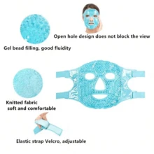 1个冷热眼罩，可重复使用的凝胶冰袋，缓解眼部和面部疲劳，放松清凉，适合夏季户外、运动、旅行、厨房、卧室、学校、办公室等场所使用，男女老少皆宜，夏季降温，海滩、旅行、春夏必备，伴娘礼物，房间、卧室装饰，海滩、旅行，男女皆宜，度假，可爱小物 - 彩色 - 查看 2