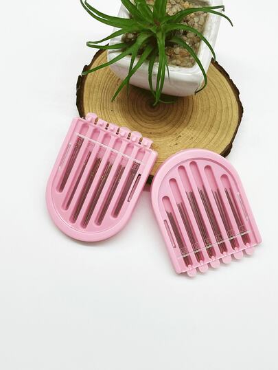 20支装金色针尖手缝针套装，粉色盒装，带孔封口，适用于缝纫、刺绣、十字绣爱好者、手工艺者、DIY爱好者