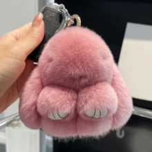 1pc Cute Rabbit Plush Keychain, Handmade Soft Rabbit Plush Pendant, 5.9 Inch, Suitable For Backpacks, Keys, Wallets, Home Decor, Great Gift For Women/Girls - Multicolor - View 7