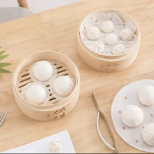 50/100片装不粘圆形蒸笼垫纸，一次性烘焙纸，防油纸，适用于糕点、包子、烘焙、空气炸锅、蒸笼、厨房烹饪，不粘空气炸锅垫，易于清洁，健康烘焙配件 - 白色 - 查看 7