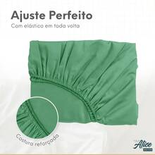 King Size 3-Piece Sheet Set, Hemstitch, 600 Thread Count Cotton - Màu xanh Ô liu - Xem 4