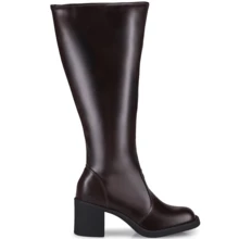 Women's Riding Boots, High Shaft, Low Block Heel, Comfortable Fashion 989 - 咖啡棕 - 查看 5